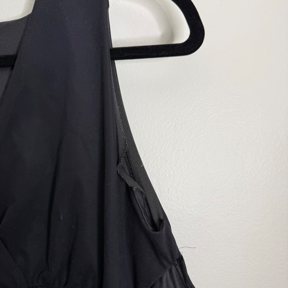 LALABU Maternity Nursing Tank‎ Top Black Size Large Wrap Front Sleeveless - Picture 5 of 9